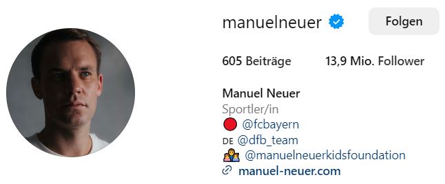 Bild von Manuel Neuer/Instagram