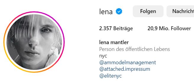 Lena Mantler Instagram Profil