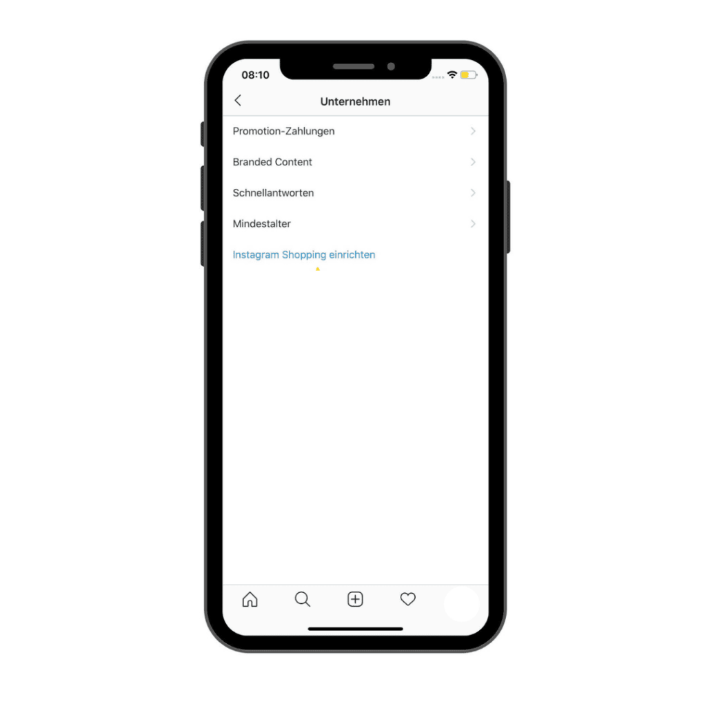 Shopping Funktion bei Instagram aktivieren